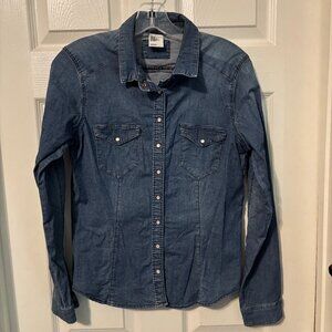 H & M denim button down US 12